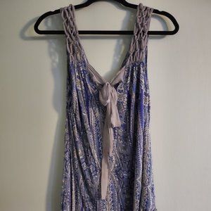 Free People Regal Macrame Top in blue ASO AHS